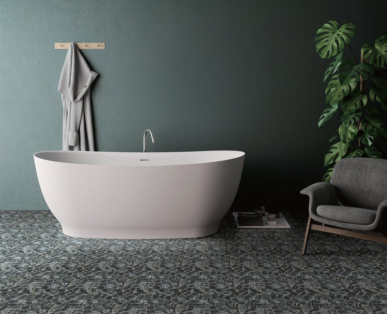 Shop our catalog of interlocking pebble mosaic sheets made from materials like recycled glass and natural stone. It is sure to create a beautiful natural effect to any application.