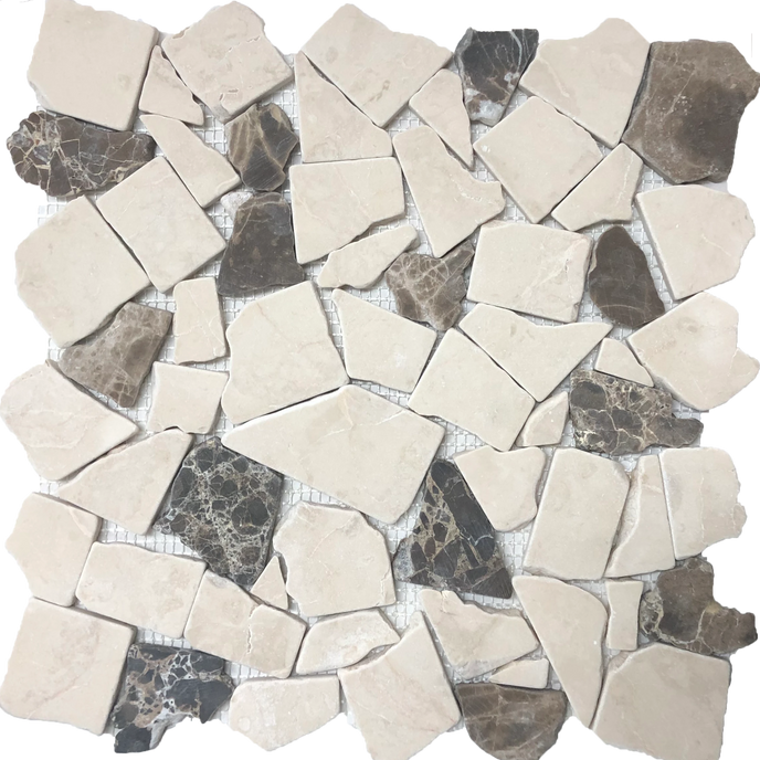 broken tile mosaic floor