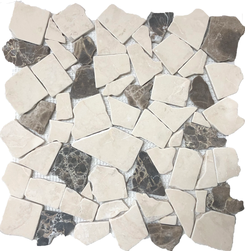 broken tile mosaic floor