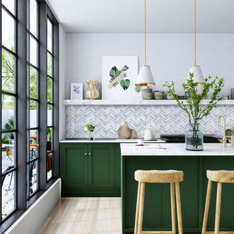 Urbania Bianco Chevron - MOSAICS4YOU