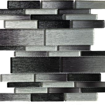 black and white glass mosaic tile