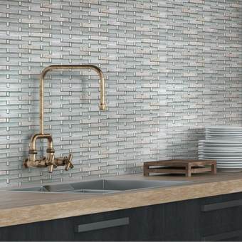 A lighter version to San Remo, this piece goes great as a kitchen backsplash or as a wall accent.
