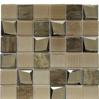 brown square tile