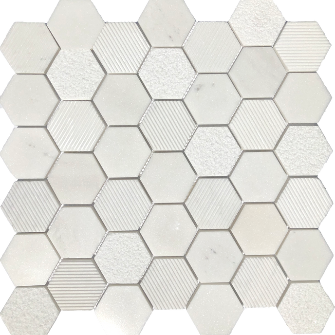marble hexagon floor tile