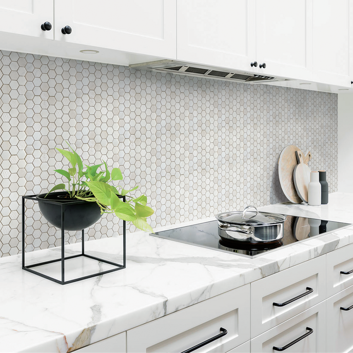 Marmol Hex Bianco Marble Floor Tile