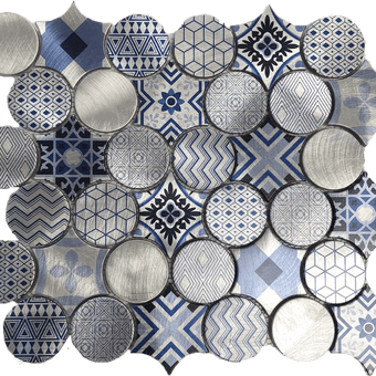 metallic mosaic tile