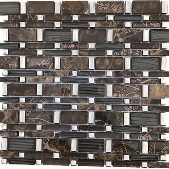 glass mosaic tile backsplash