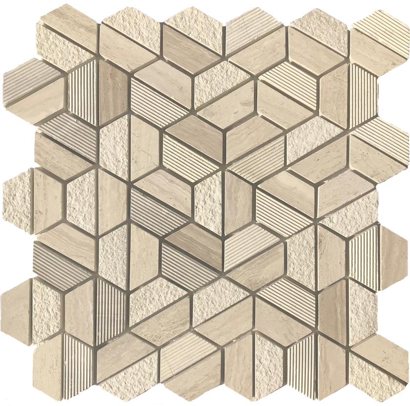 Sassari Ceramic Hexagon Mosaic Tile