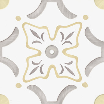 Llevant Yellow Flower 9x9 Porcelain Tile