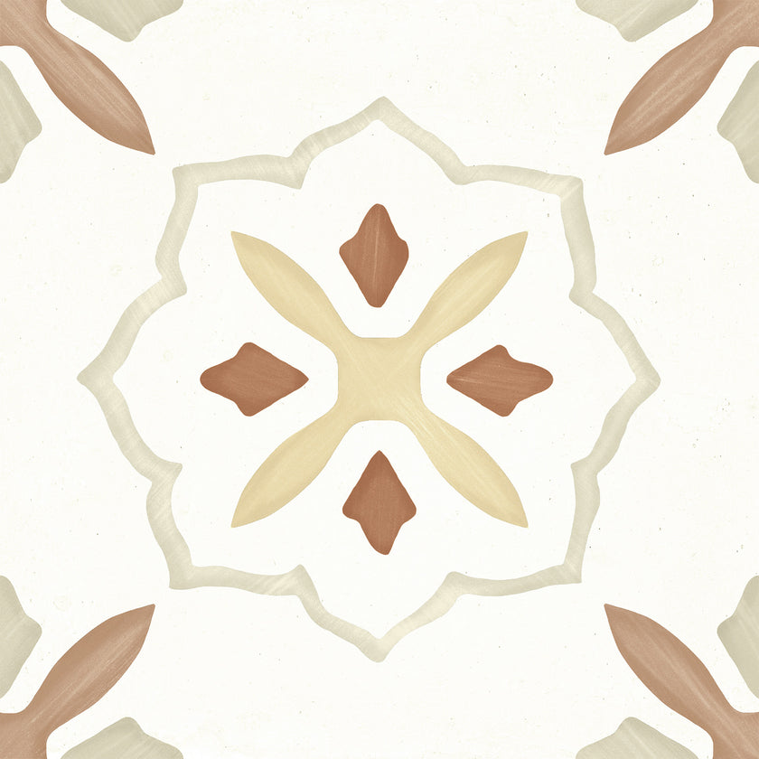 Llevant Clay Cross 9x9 Porcelain Tile
