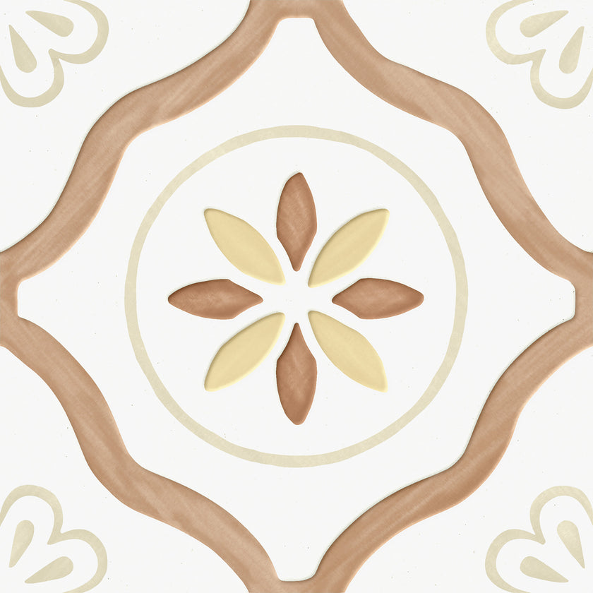 Llevant Clay Petals 9x9 Porcelain Tile