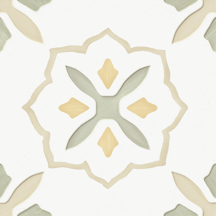Llevant Taupe Cross 9x9 Porcelain Tile