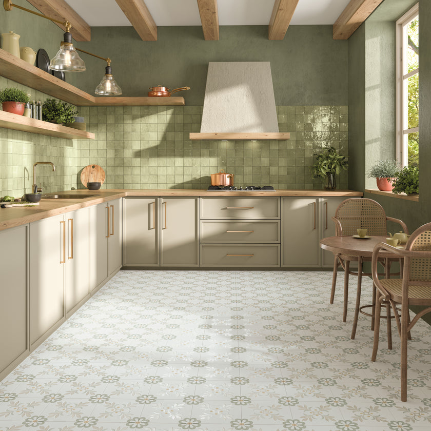 Llevant Taupe Garden 9x9 Porcelain Tile