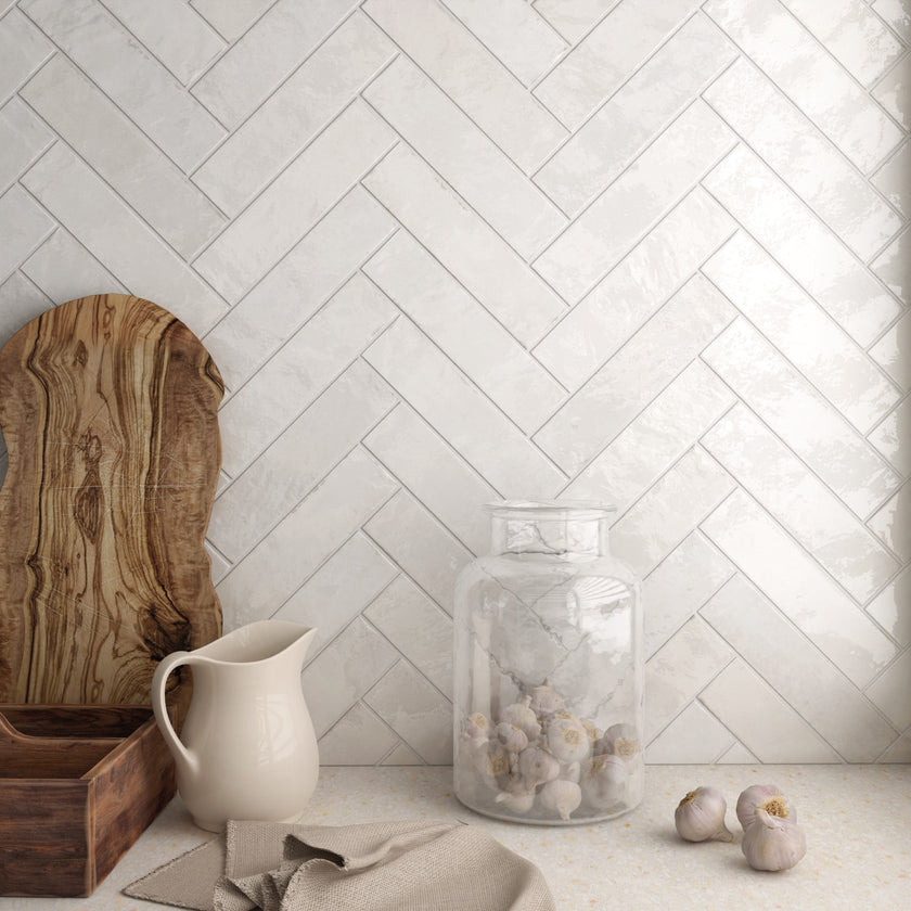 Tribeca Gypsum White 2.5x10 Porcelain Tile