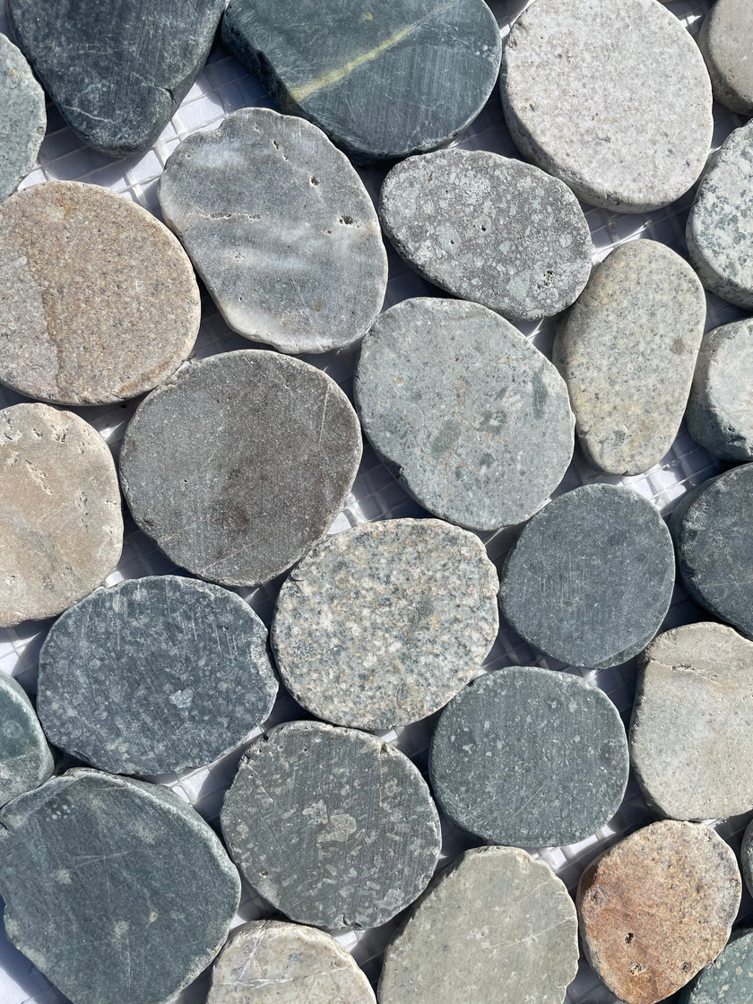 Sumatra Flat Mix Pebble - MOSAICS4YOU