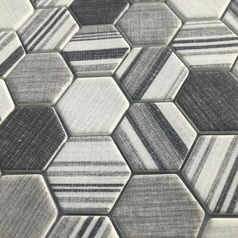 Roma Striped Hex - MOSAICS4YOU