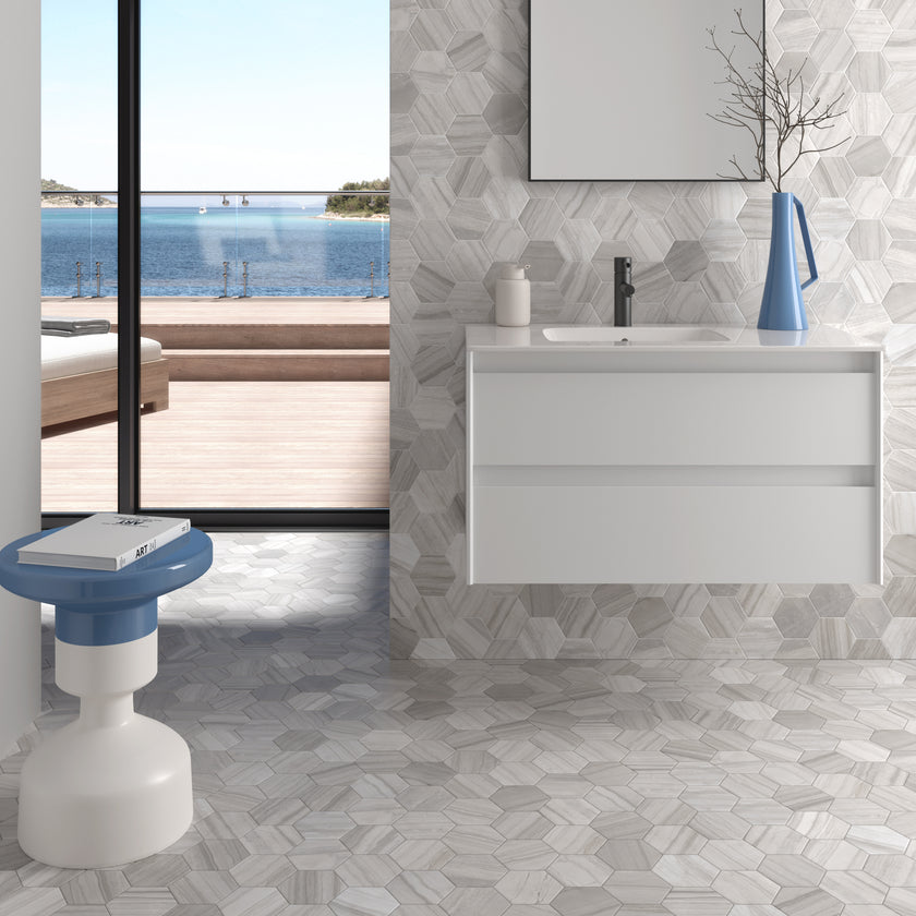 Lithos Porcelain Hexagon