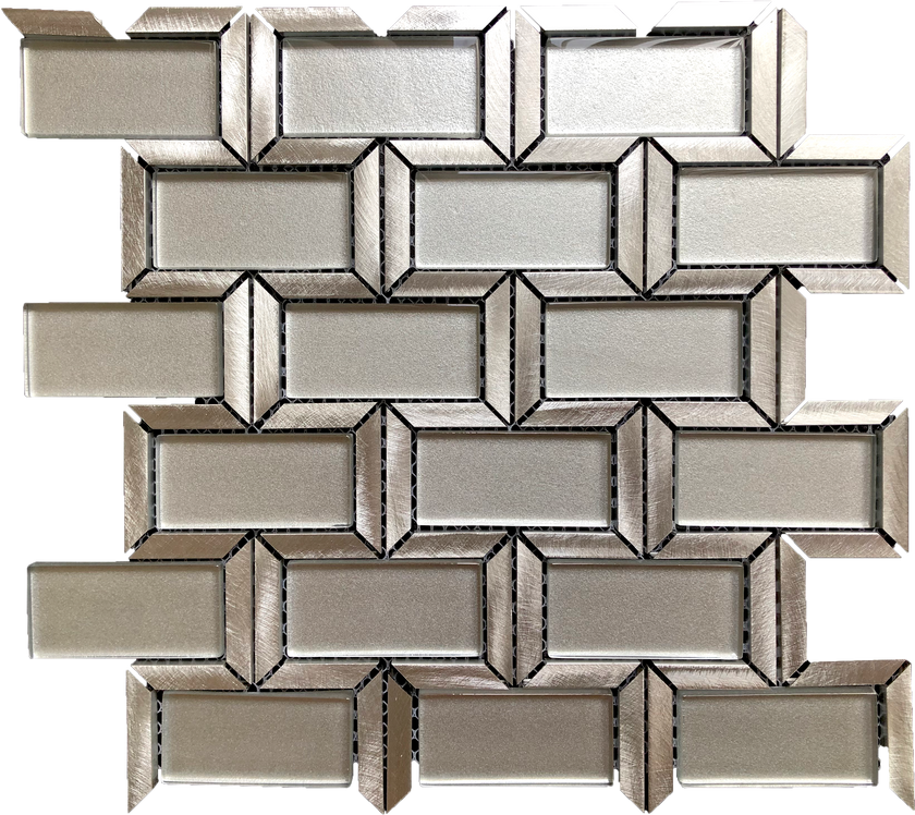 gold glass subway tile backsplash