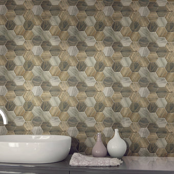 Legno Wood Hex - MOSAICS4YOU
