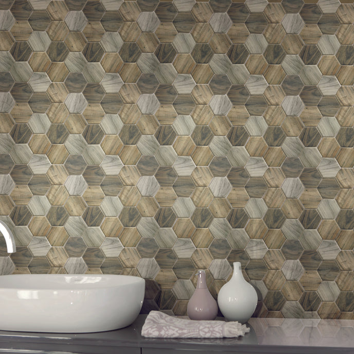 Legno Wood Hex - MOSAICS4YOU