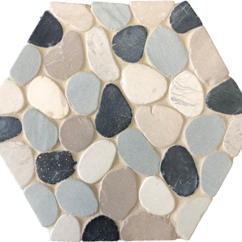 Pebblino Metro Flat Hexagon - mosaics-4-you