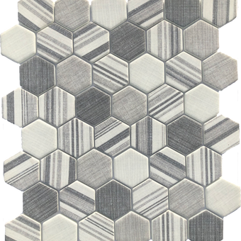 Roma Striped Hex - MOSAICS4YOU