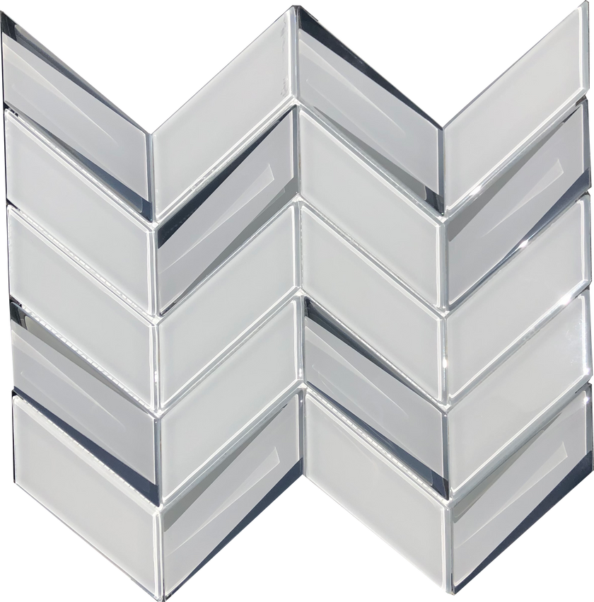 Urbania Bianco Chevron - MOSAICS4YOU