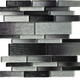 black and white glass mosaic tile