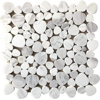 White Hearts Marble - MOSAICS4YOU
