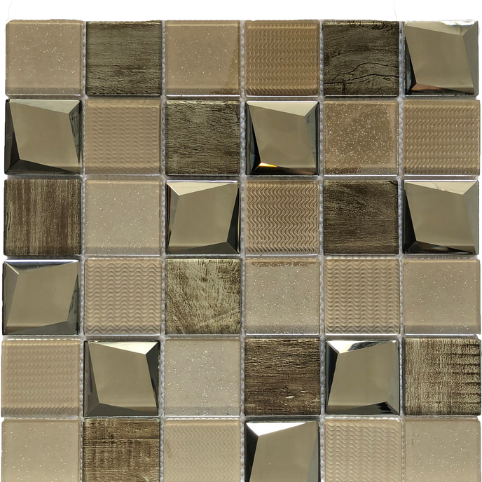 brown square tile