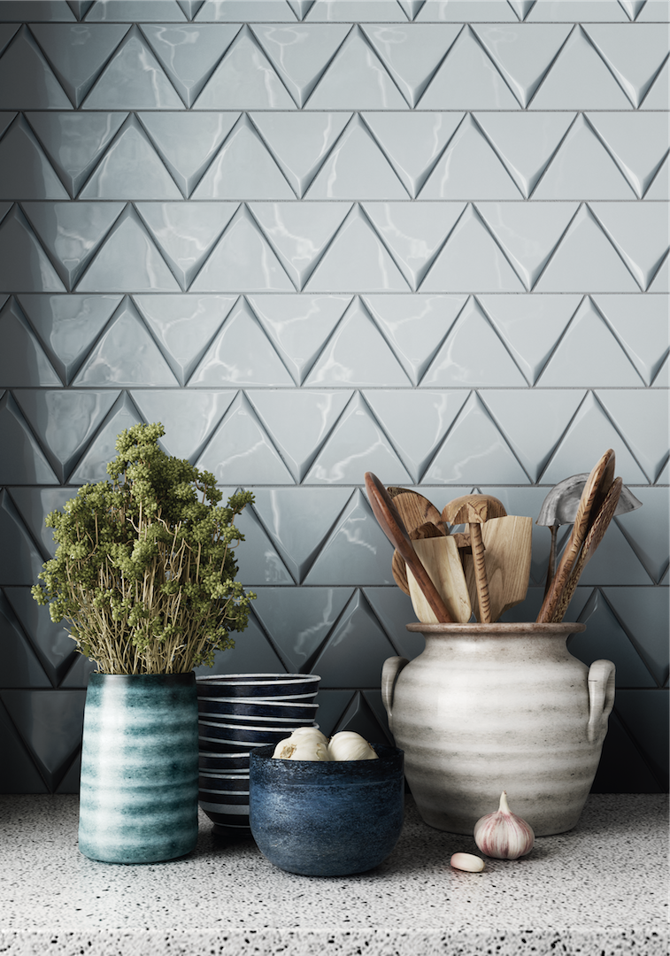 Tirol Sky Blue Triangle Tile 4