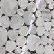 White Hearts Marble - mosaics-4-you
