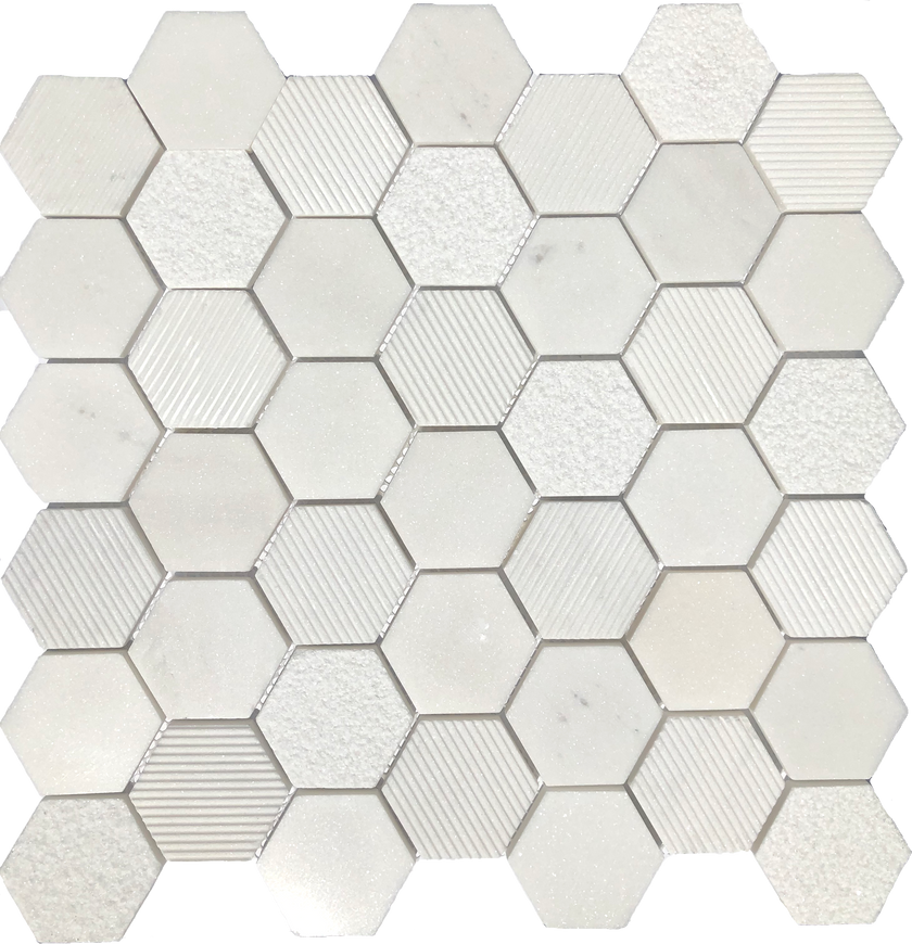 marble hexagon floor tile