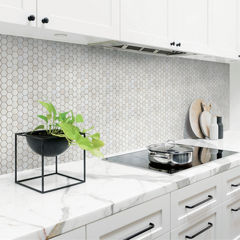 Marmol Hex Bianco Marble Floor Tile