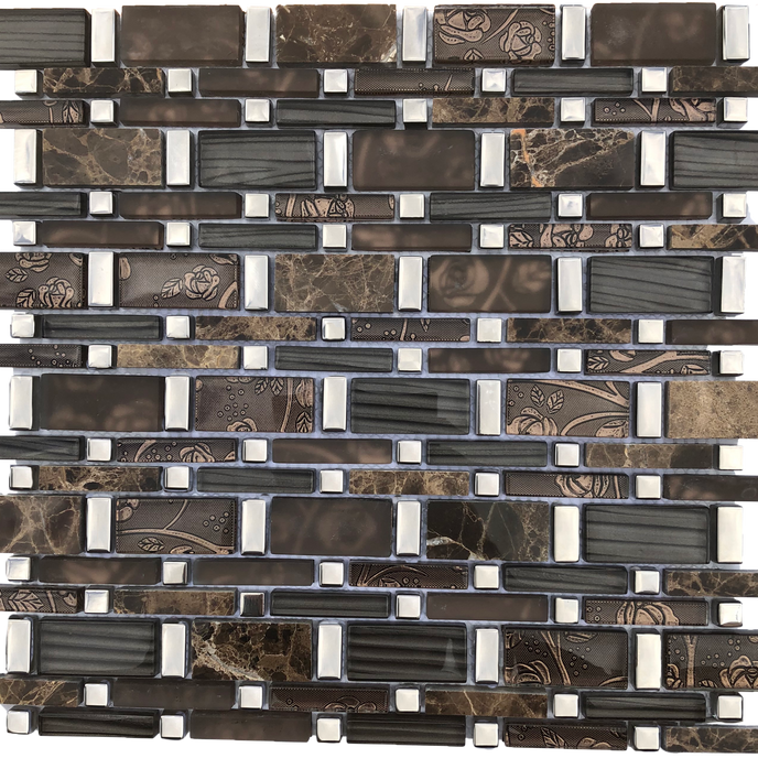 glass mosaic tile backsplash
