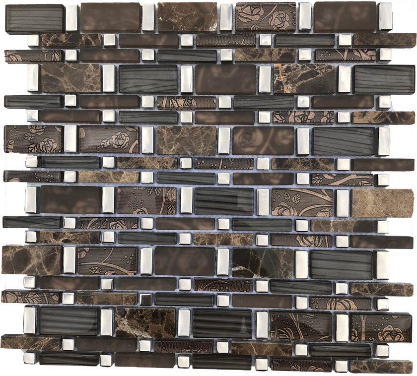 glass mosaic tile backsplash