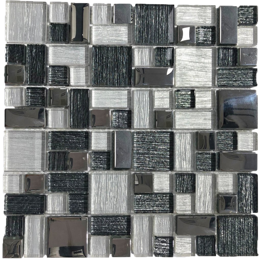 multi color glass tile backsplash