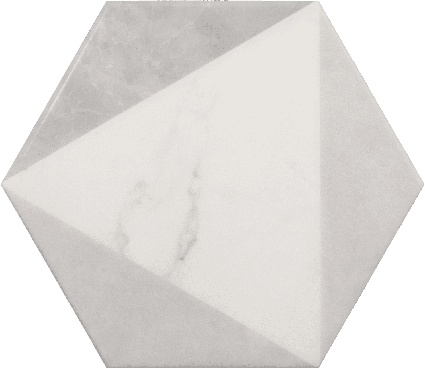 Carrara Hexagon Peak 7"x8" - mosaics-4-you
