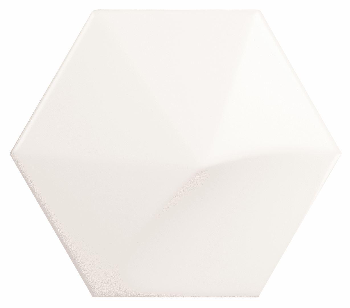 Hexagon Oberland White Matte 5"x4" - mosaics-4-you