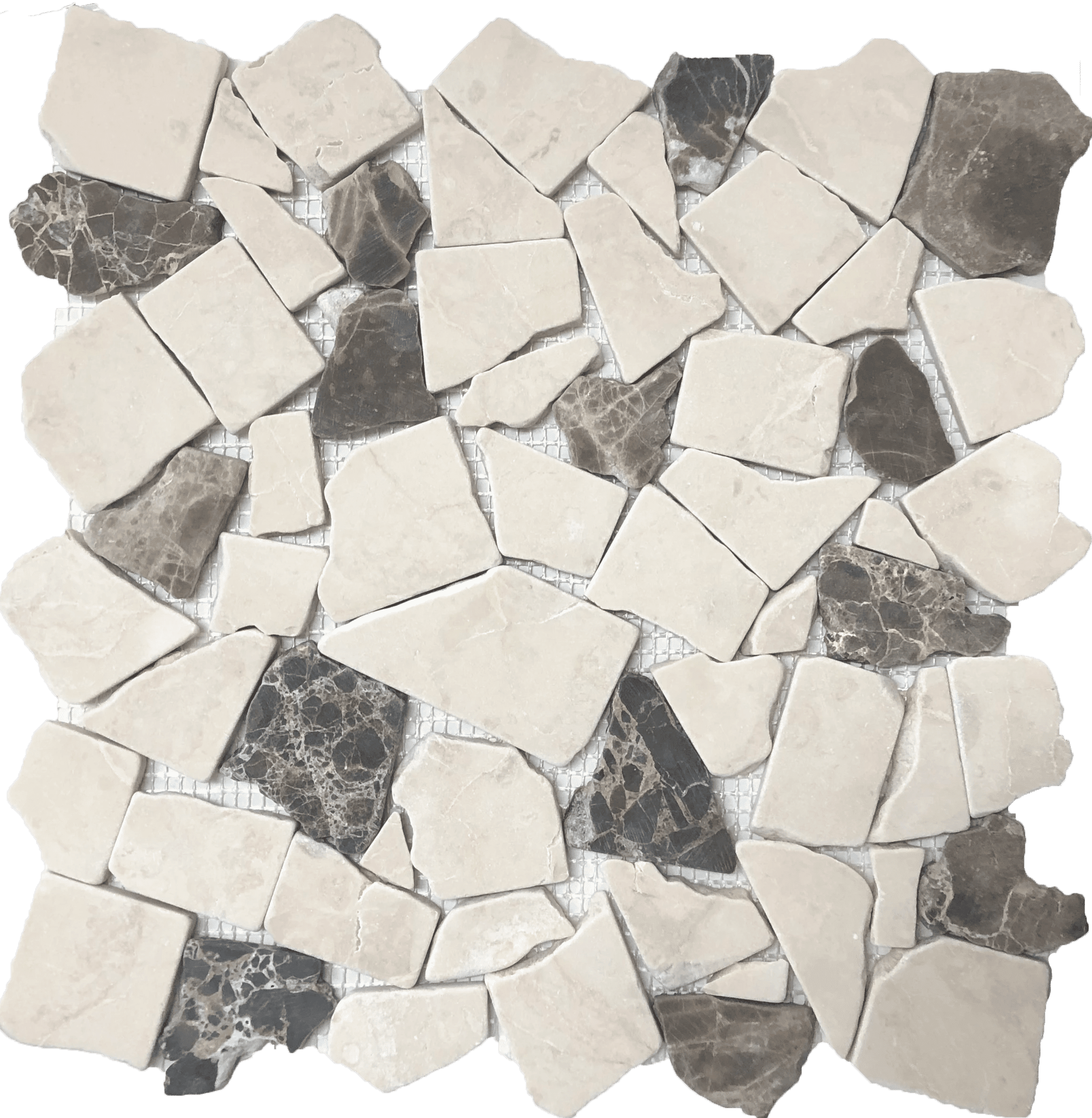 broken tile mosaic floor