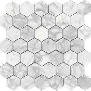 Carrara Bianco Hex 2x2