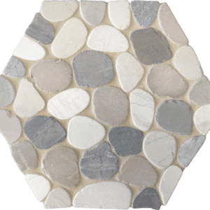 Pebblino Honey Flat Hexagon - mosaics-4-you
